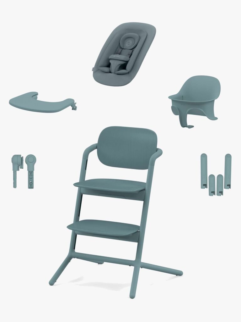 Cybex Lemo 4-in-1 Højstol inkl. Skråstol, Babysæt og Bakke, Stone Blue