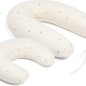 Doomoo - 2-i-1 Ammepude Og Graviditetspude - Creme Blomst