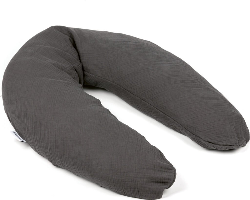 Doomoo - Comfy Big - Grå - 2-i-1 Ammepude Og Graviditetspude