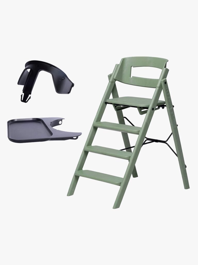 KAOS Klapp Højstol Recycled inkl. Beskyttelsesbøjle & Bakke, Mineral Green/Charcoal Black