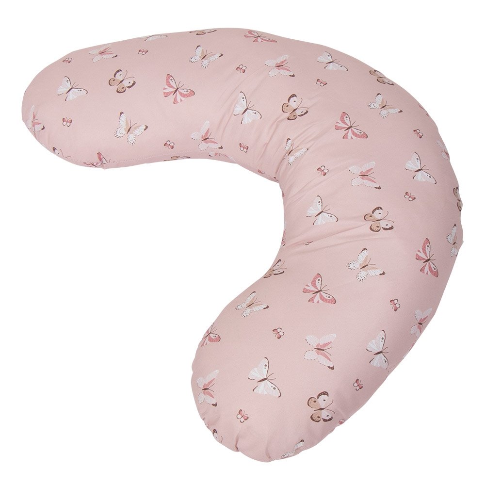 Ammepude - 60x50x10 cm - Lyserød med sommerfugle