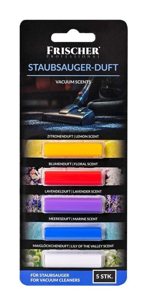 Frischer duftpinde til støvsuger mix af 5 dufte, 5 stk.
