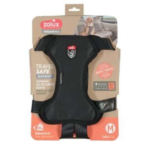 ZOLUX Travel Safe Expert hundesele M, sort, ISOFIX
