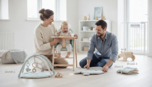 Babyens første år: Det får I brug for – måned for måned